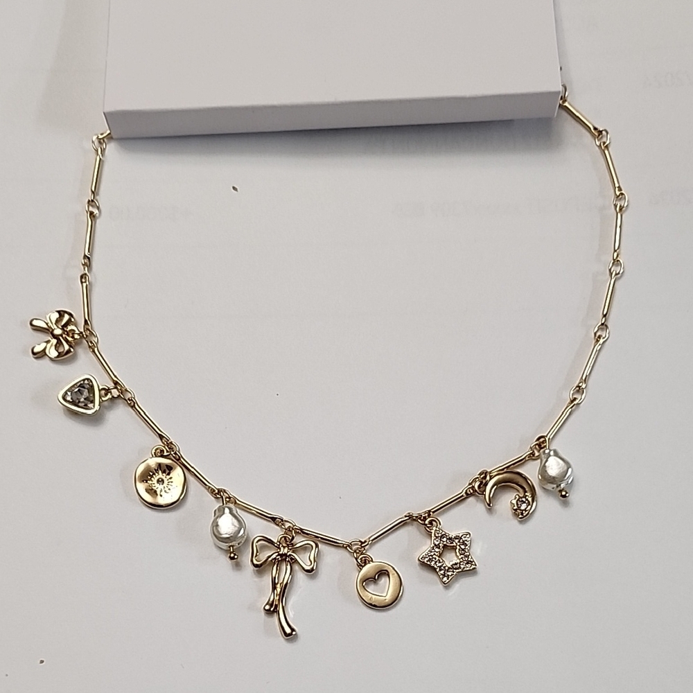 Elegant Gold Charm Necklace